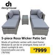 Builders Warehouse Design house 5 piece rosa wicker patio set offer