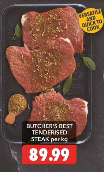 Shoprite BUTCHER'S BEST TENDERISED STEAK per kg offer