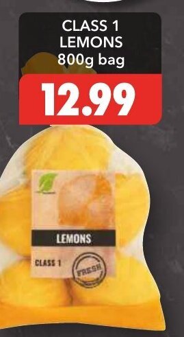 Shoprite CLASS 1 LEMONS 800g bag offer