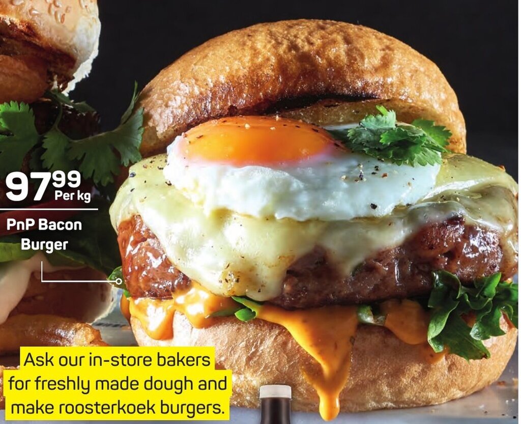 PnP Bacon Burger offer at Pick n Pay
