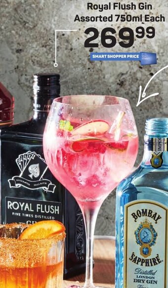 Pick n Pay Royal Flush Gin Assorted 750ml Each offer