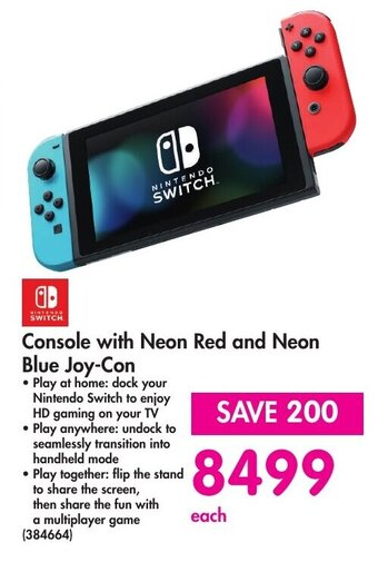 Makro Console with Neon Red and Neon Blue Joy-Con offer
