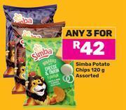 Game Simba potato chips assorted-for 3 x 120g offer