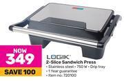 Game Logik 2-slice sandwich press offer