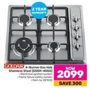 Game Goldair 4 burner gas hob stainless steel gsgh-400a offer