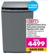 Game Defy 8kg manhattan grey top loader washing machine dtl 165 offer