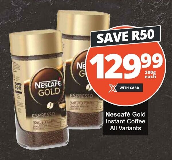 Nescafé Gold Instant Coffee All Variants offer at Checkers