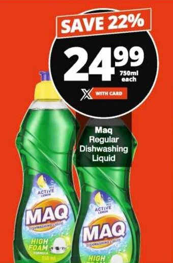 Checkers Maq Regular Dishwashing Liquid offer