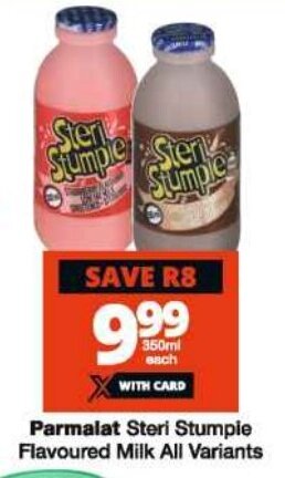 Checkers Parmalat Steri Stumpie Flavoured Milk All Variants offer