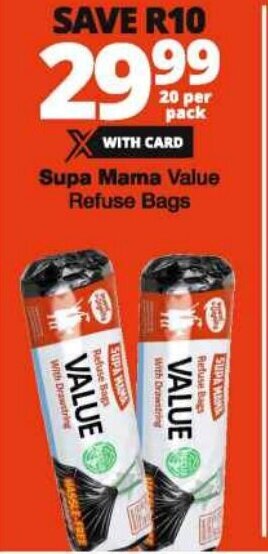 Checkers Supa Mama Value Refuse Bags offer