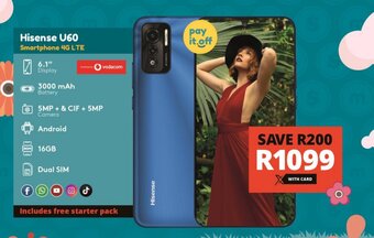 Checkers Hisense U60 Smartphone 4G LTE offer