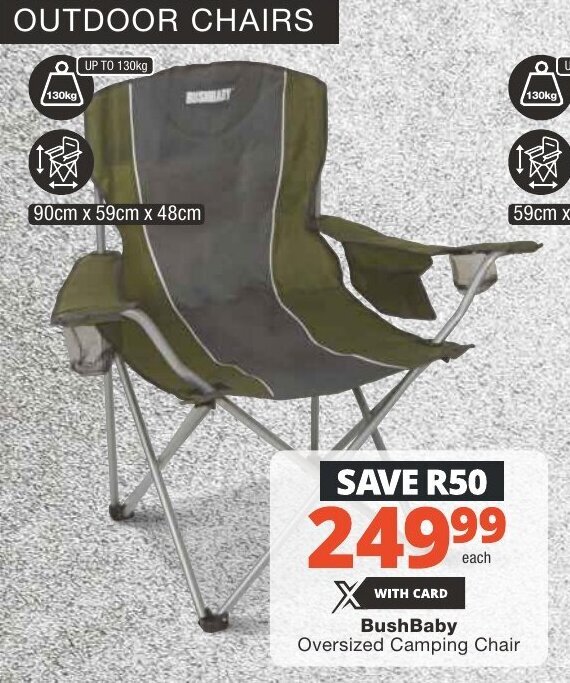 BushBaby Oversized Camping Chair offer at Checkers