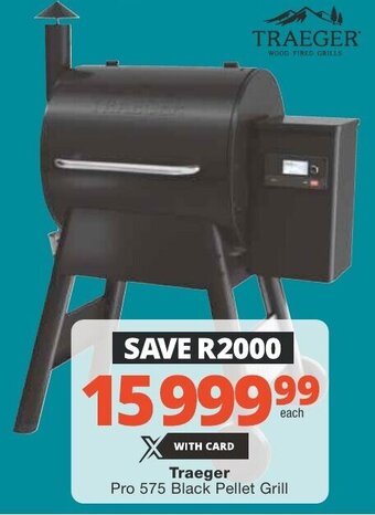 Checkers Traeger Pro 575 Black Pellet Grill offer