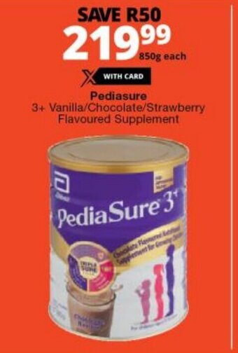 Pediasure 3+ Vanilla/Chocolate/Strawberry Flavoured Supplement