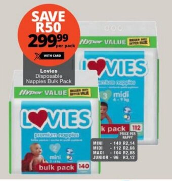 Checkers Lovies Disposable Nappies Bulk Pack offer