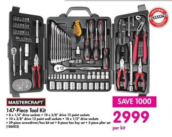 Makro MASTERCRAFT 147-Piece Tool Kit offer