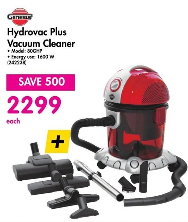 GENESIS Hydrovac Plus Vacuum Cleaner offer at Makro