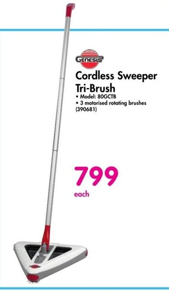 Makro GENESIS Cordless Sweeper Tri-Brush offer