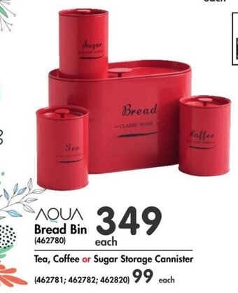 Makro AQUA Bread Bin, Tea, Coffee or Sugar Storage Cannister offer