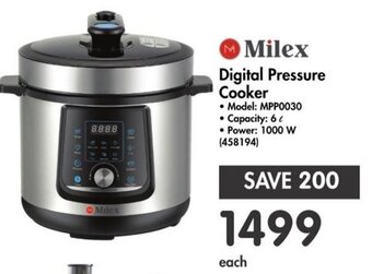 Makro Milex Digital Pressure Cooker offer