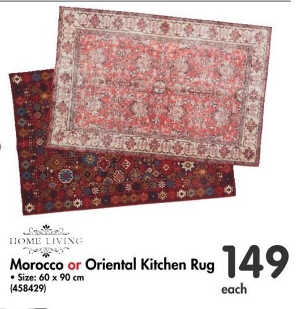 HOME LIVING Morocco or Oriental Kitchen Rug offer at Makro