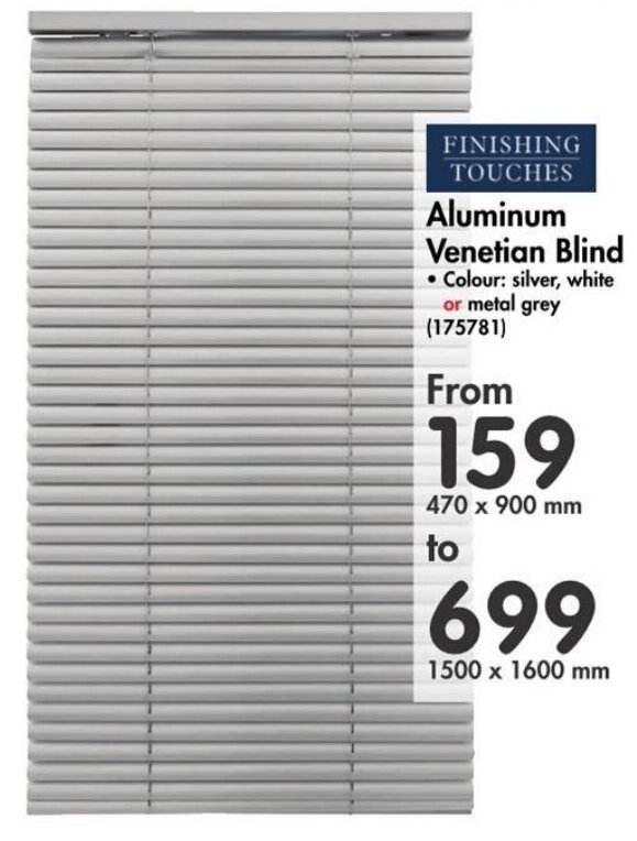 FINISHING TOUCHES Aluminum Blind offer at Makro