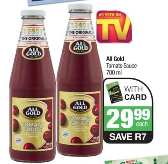 SuperSpar All Gold Tomato Sauce 700 ml offer