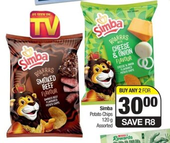 SuperSpar Simba Potato Chips 120g offer