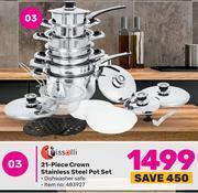 Game Tissolli 21 piece crown stainless steel pot set offer