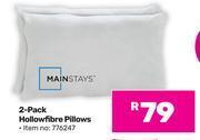 Game Mainstays 2 pack hollowfibre pillows offer