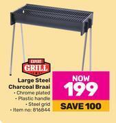 Game Expert grill large steel charcoal braai offer