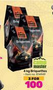 Game Campmaster 4kg briquettes-for 3 offer