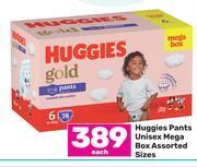 Game Huggies pants unisex mega box assorted sizes-each offer