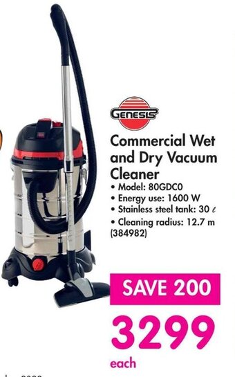 Makro GENESIS Commercial Wet and Dry Vacuum Cleaner offer