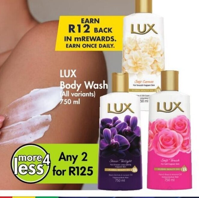 LUX Body Wash 750ml offer at Makro