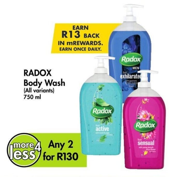 RADOX Body Wash 750 ml offer at Makro