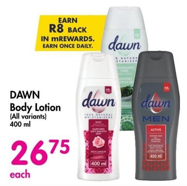 DAWN Body Lotion (All variants) 400 ml offer at Makro