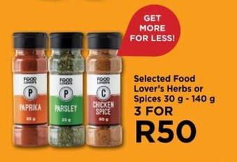 Food Lover's Market Selected Food Lover's Herbs or Spices 30g - 140g offer