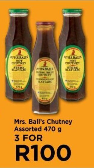 Food Lover's Market Mrs. Ball's Chutney Assorted 470g offer