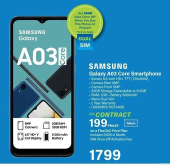 Incredible Connection SAMSUNG Galaxy A03 Core Smartphone offer