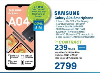 Incredible Connection SAMSUNG Galaxy A04 Smartphone offer
