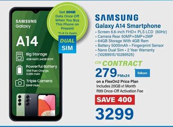 Incredible Connection SAMSUNG Galaxy A14 Smartphone offer
