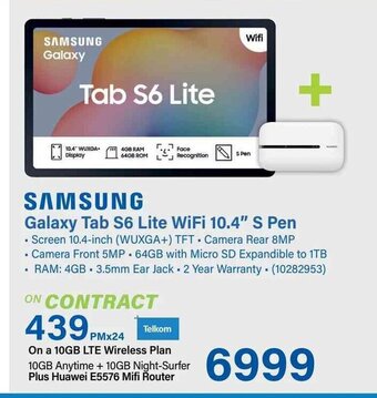 Incredible Connection SAMSUNG Galaxy Tab S6 Lite WiFi 10.4" S Pen offer