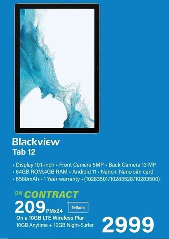 Incredible Connection Blackview Tab 12 offer