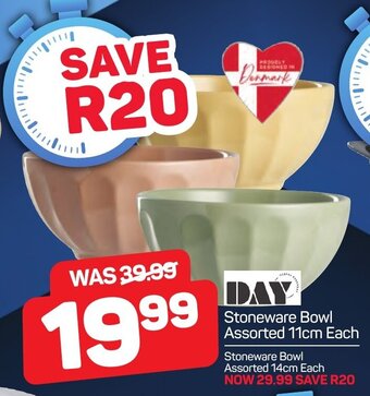 Pick n Pay DAY Stoneware Bowl Assorted 11cm Each offer