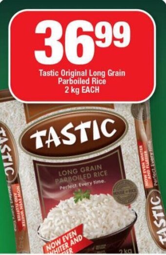 OK Grocer Tastic Original Long Grain Parboiled Rice 2 kg EACH offer