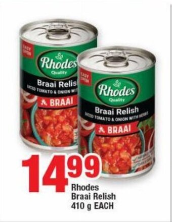 OK Grocer Rhodes Braai Relish 410 g EACH offer