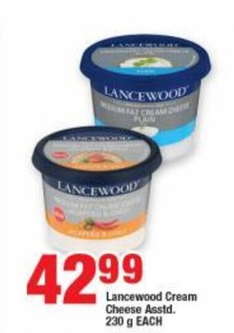 OK Grocer Lancewood Cream Cheese Asstd. 230 g EACH offer