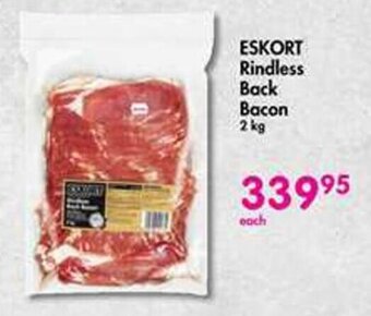 Makro ESKORT Rindless Back Bacon 2 kg offer