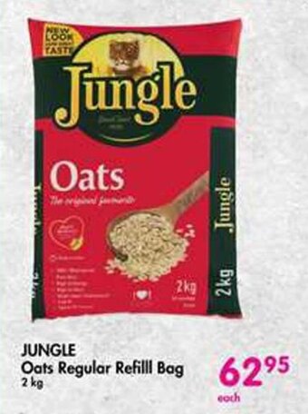 Makro JUNGLE Oats Regular Refill Bag 2 kg offer